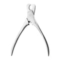 Silver professional pet nail clipper with stainless steel blades and safety guard for dog and cat grooming