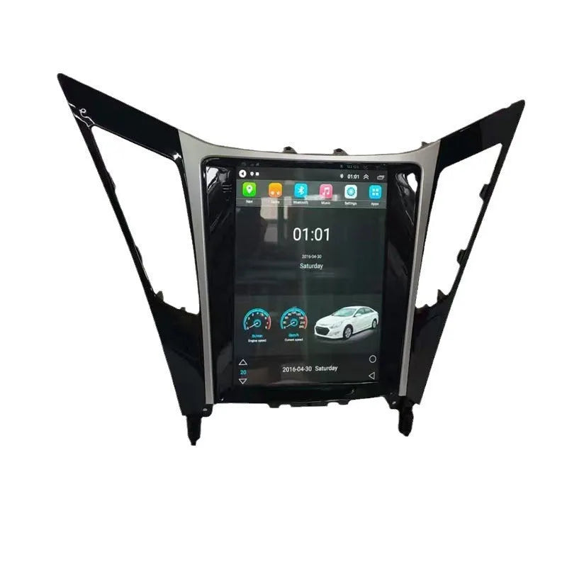 Vertical 9.7-inch Android car navigation touchscreen for 2008 Hyundai Sonata dashboard