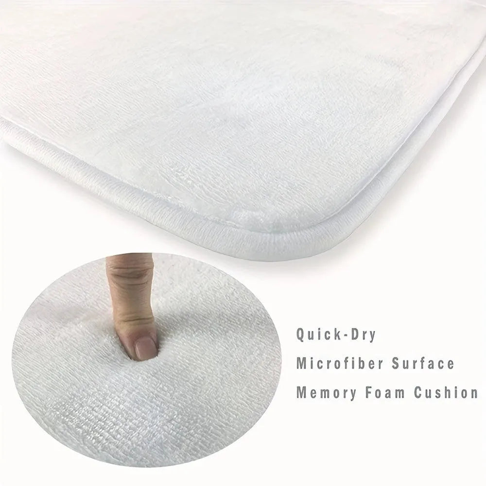 Square polyester flannel flocking carpet with digital printed modern pattern, measuring 45 by 75 centimetres