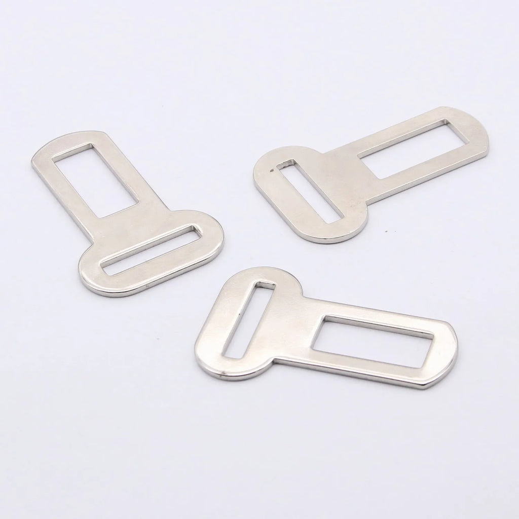 26mm silvery metal pet car safety buckle for vehicle travel restraint systems