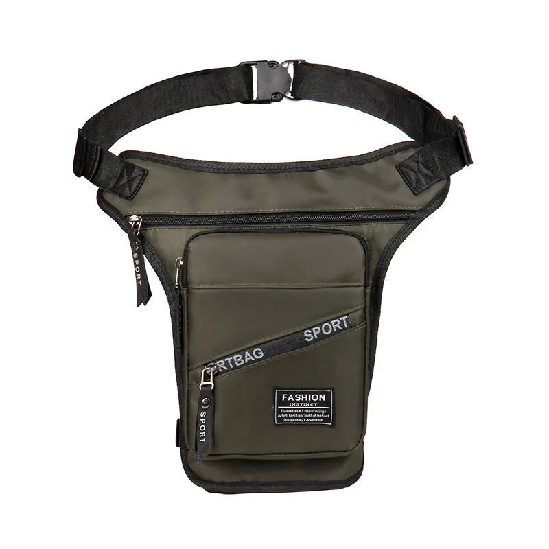 Men's outdoor cycling leg bag in nylon with waterproof anti-theft features