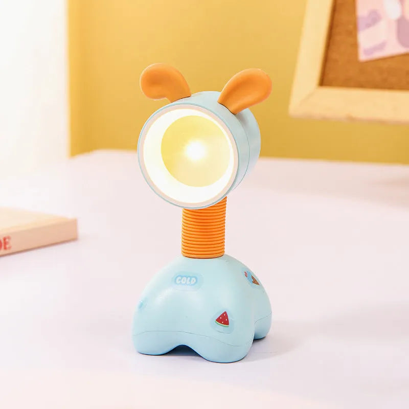 DIY magnetic cartoon desk night light with adjustable lighting in 10.5cm plastic housing