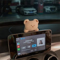 Cute fabric plush doll decoration for car centre console in bear and rabbit cartoon designs