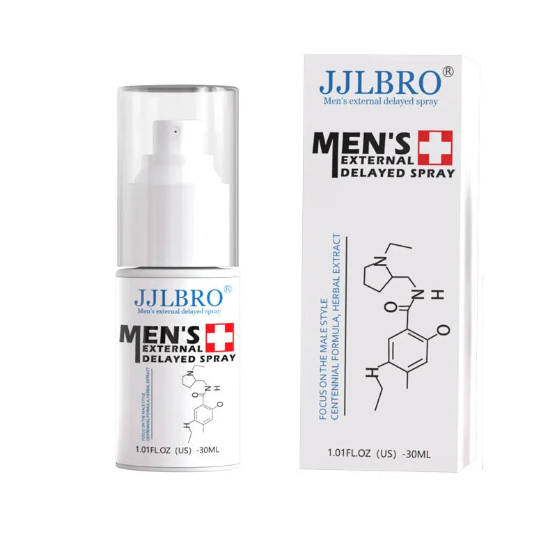 White JJLBRO plant extraction delayed spray 30ml bottle for time extension control