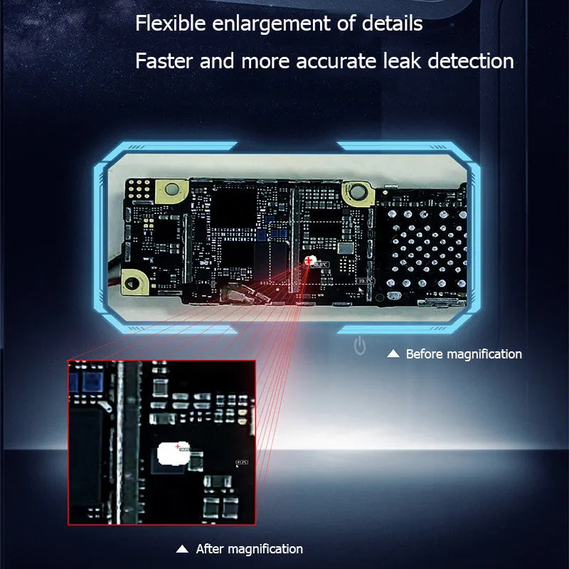 Black generation 3 mobile phone diagnostic instrument with USB cable for mainboard testing