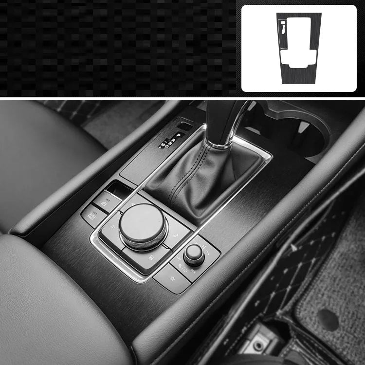 Unksera car interior decorative sticker film kit for centre console and dashboard in carbon fibre pattern