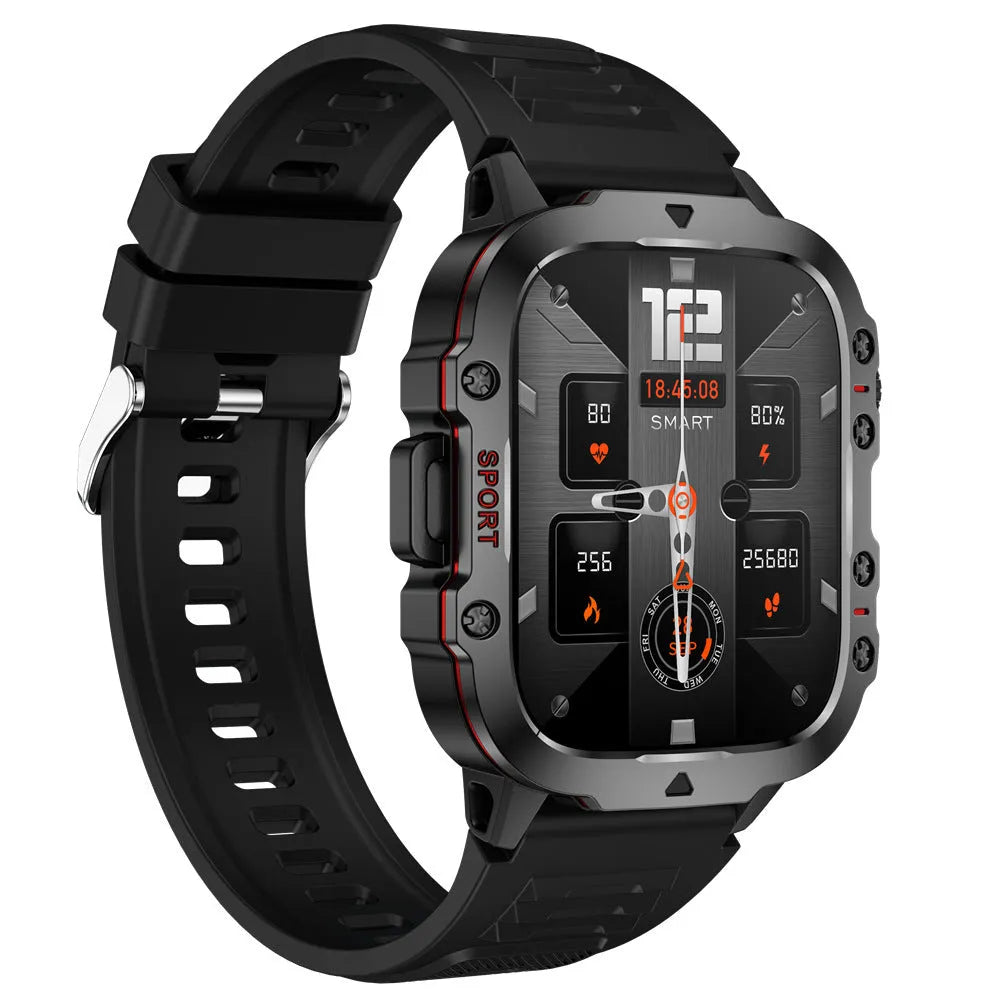 QX11 Smart Bluetooth Watch with zinc alloy case showing TFT screen displaying heart rate data