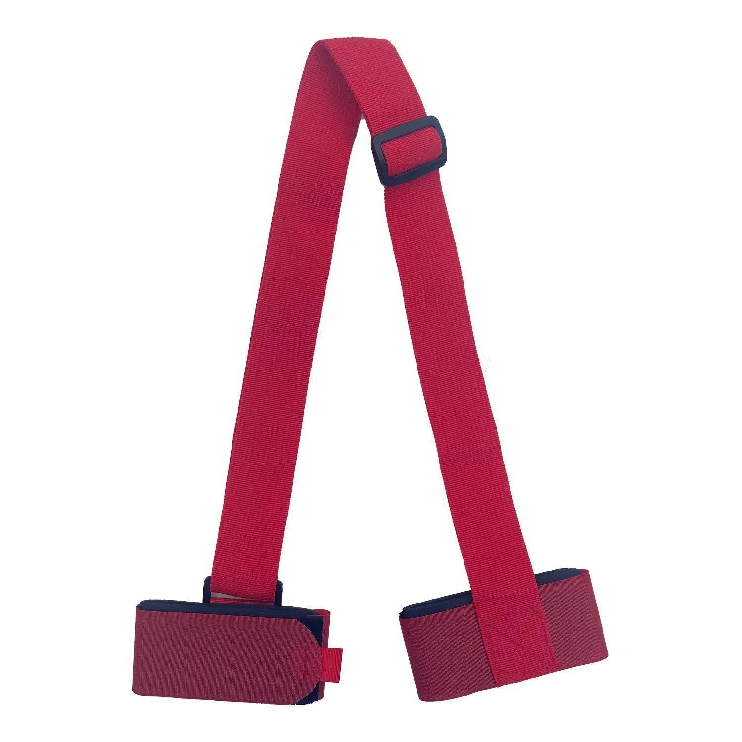 Adjustable skiing bandage with shoulder strap and hook-and-loop fastening in multiple colour options