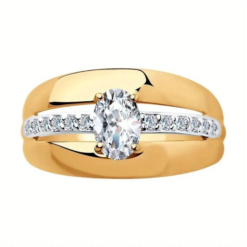 Gold zinc alloy party ring on plain background simple style