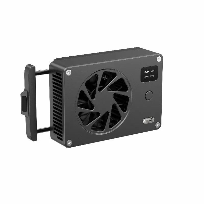Black aluminium alloy computer radiator fan with smart cooling technology