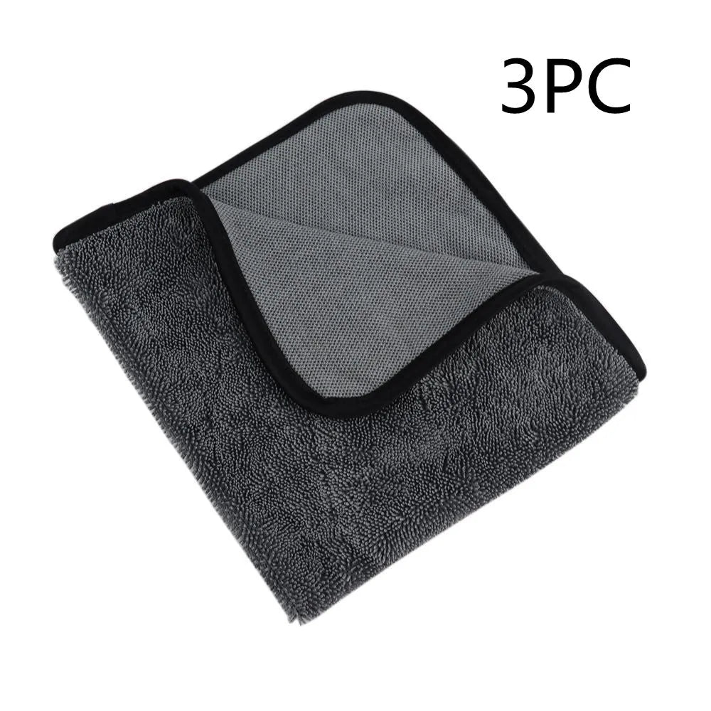 Grey 40x40cm microfiber car wash towel for automotive drying