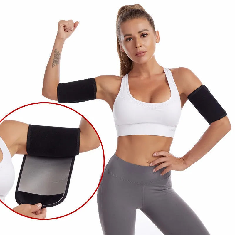 Polyester cotton sweat armband in black silver for running and fitness