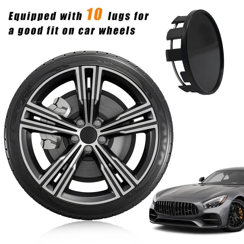 54mm plastic wheel centre cap for Japanese wheels in black and silver colours