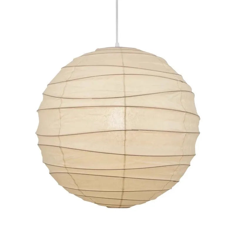 Japanese style rice paper chandelier pendant light in three sizes for living room or bedroom.