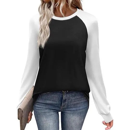 Men's long sleeve round neck t-shirt in polyester available in black, blue, grey, and pink colours.