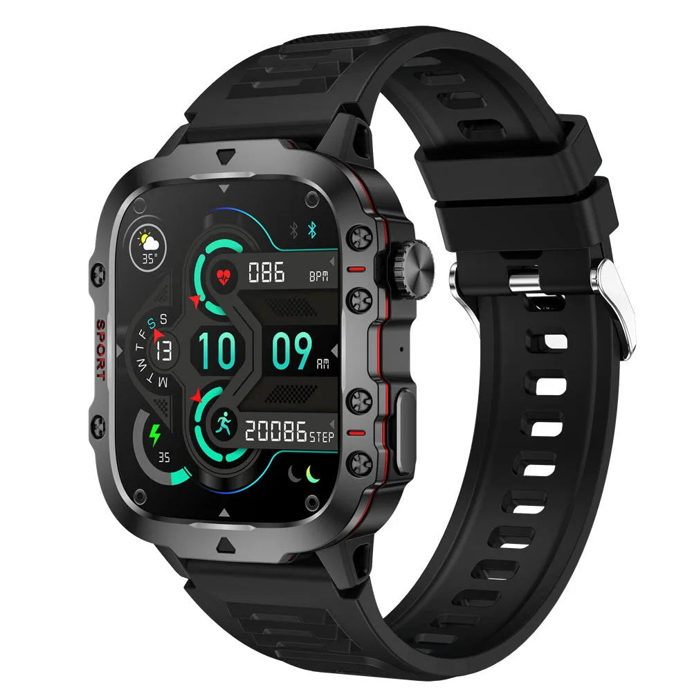 QX11 Smart Bluetooth Watch with zinc alloy case showing TFT screen displaying heart rate data