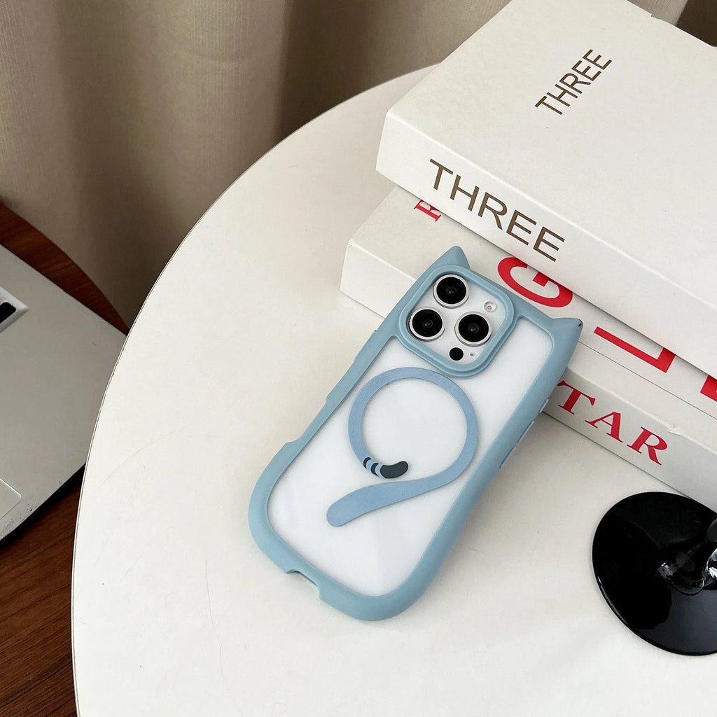 Transparent acrylic TPU phone case with magnetic suction for iPhone 17 models in multiple colours