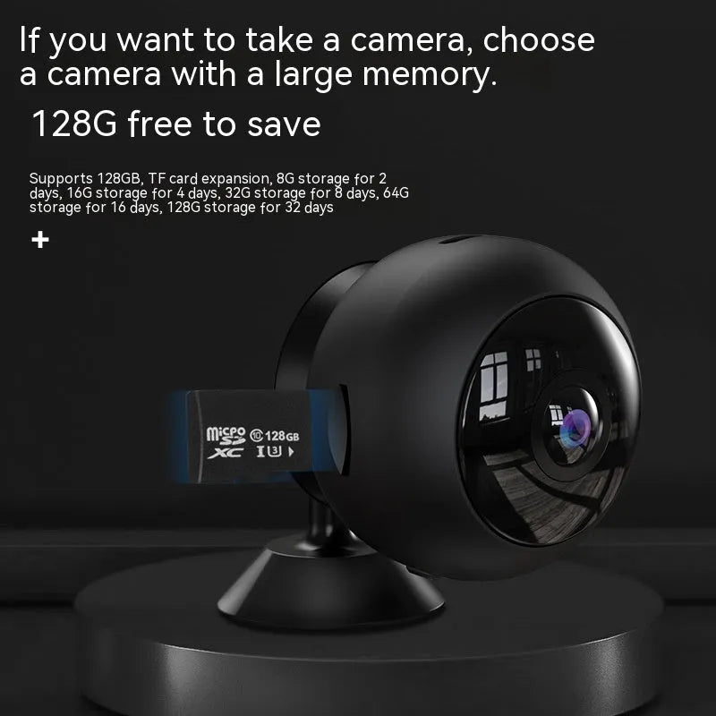 1080p wireless Wi-Fi security camera with 3.6° lens and ABS housing for indoor surveillance