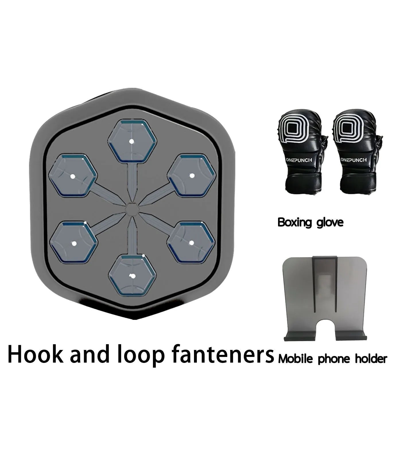 Black smart boxing machine with Bluetooth connectivity and EVA construction for home fitness training