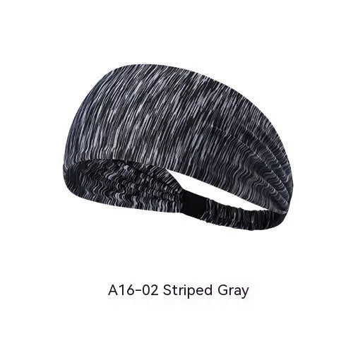 Quick-drying antiperspirant yoga hair band for women in striped red, made from polyester fiber