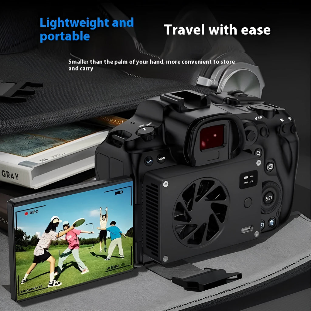 Black aluminium alloy computer radiator fan with smart cooling technology