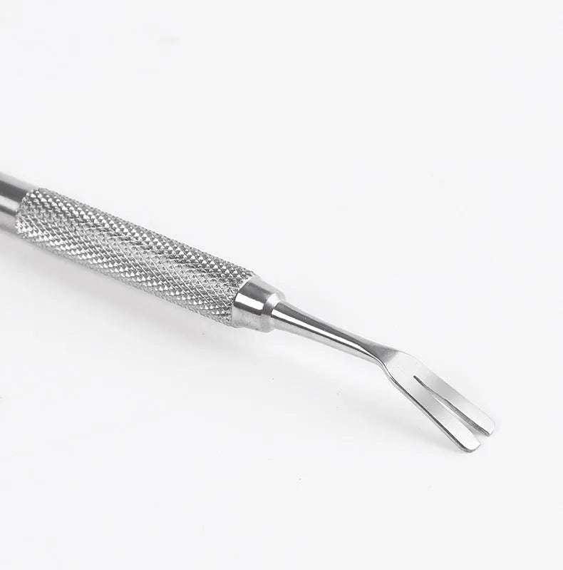 Silver stainless steel tick removal tweezers for cats and dogs