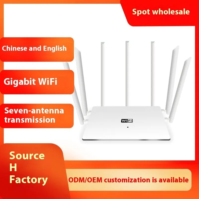 Black or white dual-band Gigabit router with through-wall WiFi coverage for whole home internet