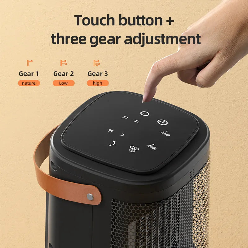 Remote control touch screen electric radiator in 618 colour on a table