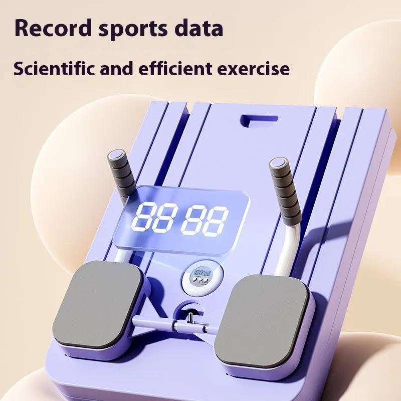 Purple automatic rebound abdominal wheel fitness board for multi-functional home workouts.