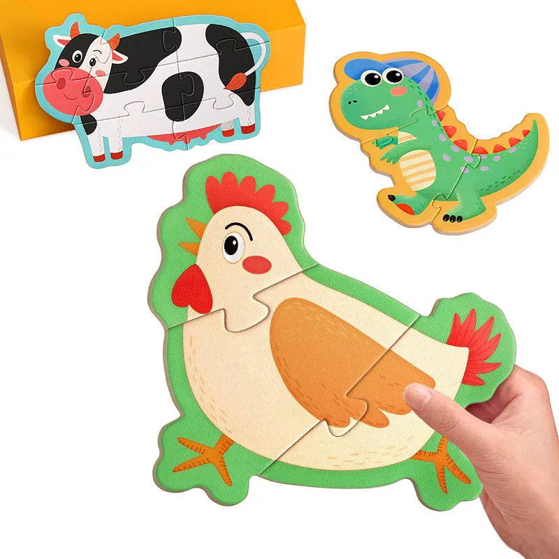 Children's big puzzle entry-level animal park 24 pieces paper jigsaw for toddlers 0-3 years