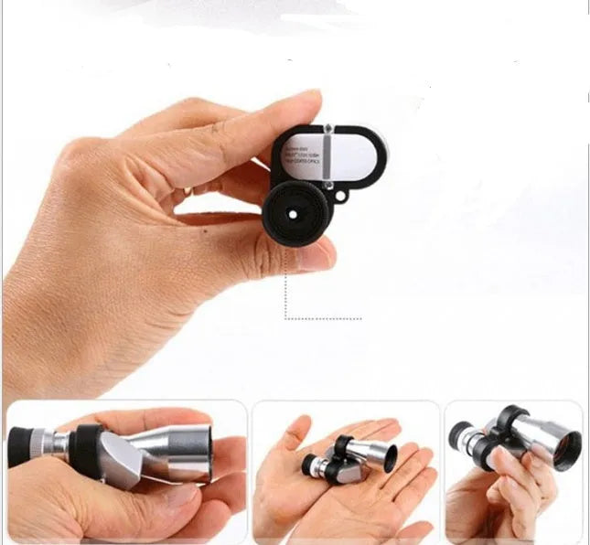 Aluminium alloy pocket monocular telescope with 8x magnification and 20mm lens