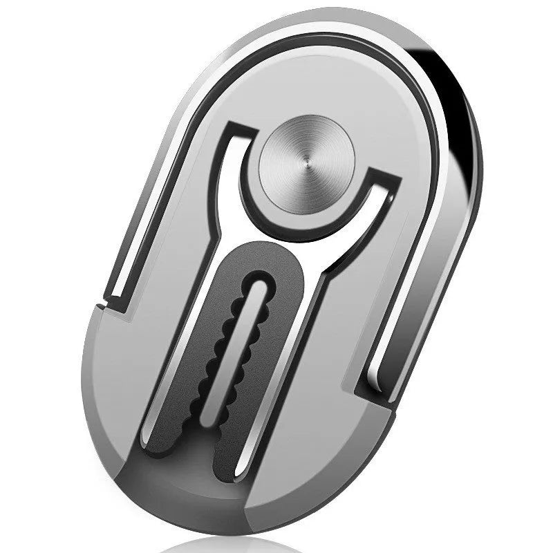 Universal car phone ring bracket with suction cup base and adjustable arms in multiple colours.