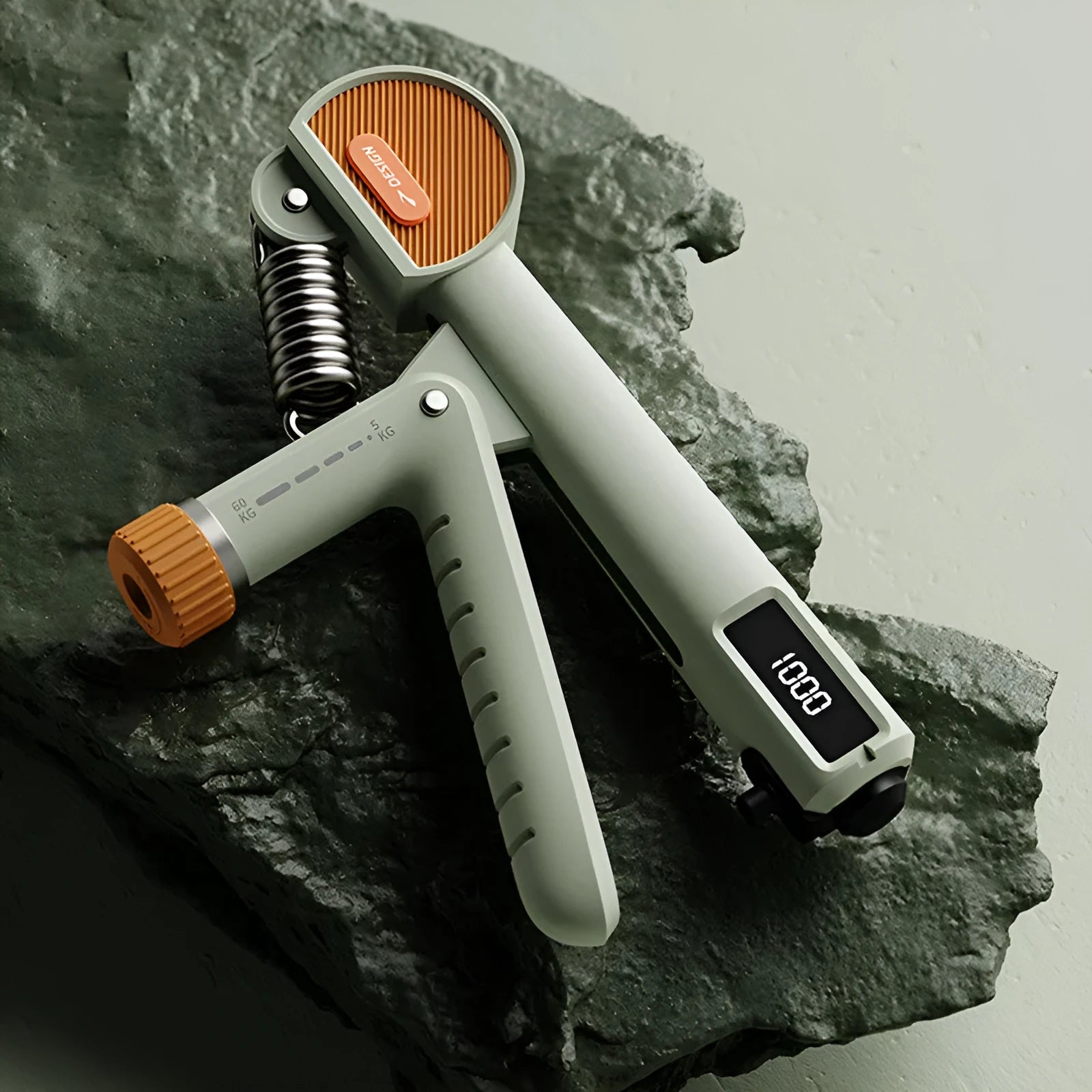 Adjustable count spring grip trainer in ABS plastic with multiple colour options