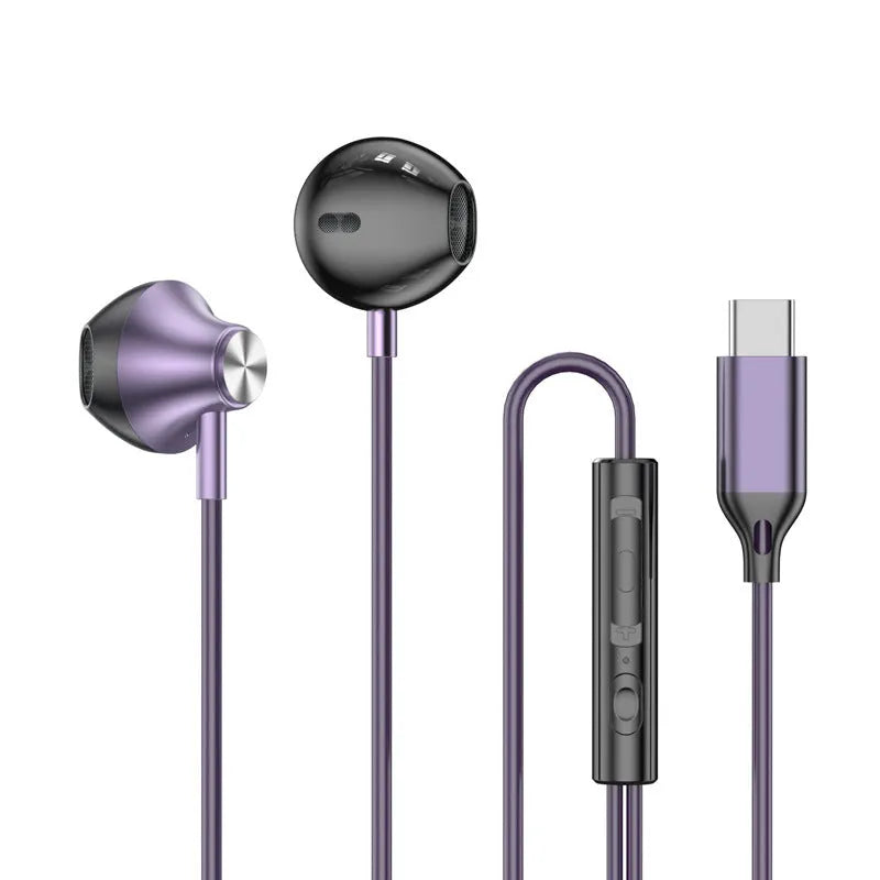 Digital decoding extra bass wired headset with mic, inline control, 1.2m cable, ABS, multiple colour options