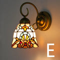A simple modern stained glass wall lamp for corridors, shown in one of six available coloured styles.