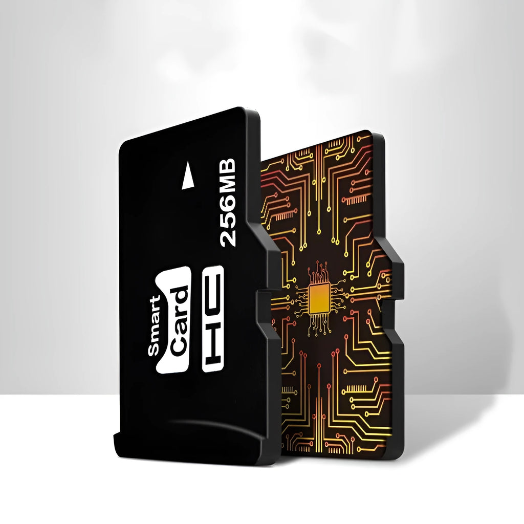 A single 256MB microSD TF memory card in its retail packaging.