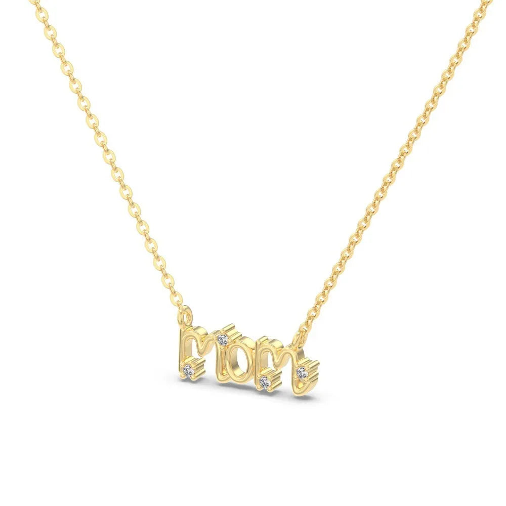925 silver clavicle chain necklace with 15mm letter pendant in electroplated finish on display