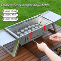 Small folding portable charcoal grill for outdoor barbecues