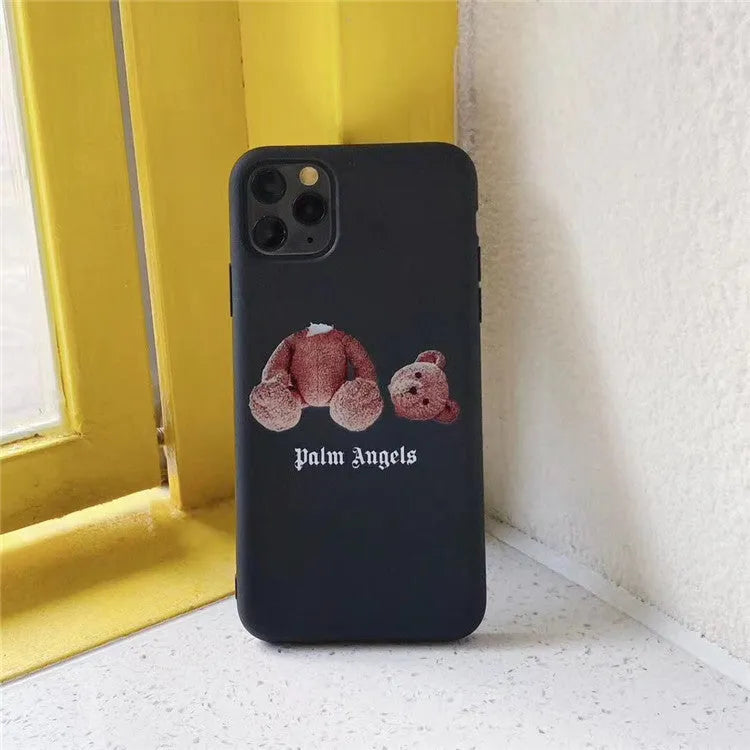 A painted TPU back cover phone case for iPhone, shown in one of two available style colours.