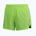 Grey straight-leg men's running shorts made from quick-drying polyester fabric on a mannequin.