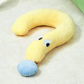 Blue rectangular pet pillow for cats and dogs on a floor, dimensions 62cm by 39cm.