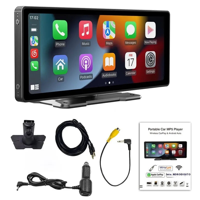 12-inch touchscreen reverse rearview portable car recorder with screen projection and parking surveillance