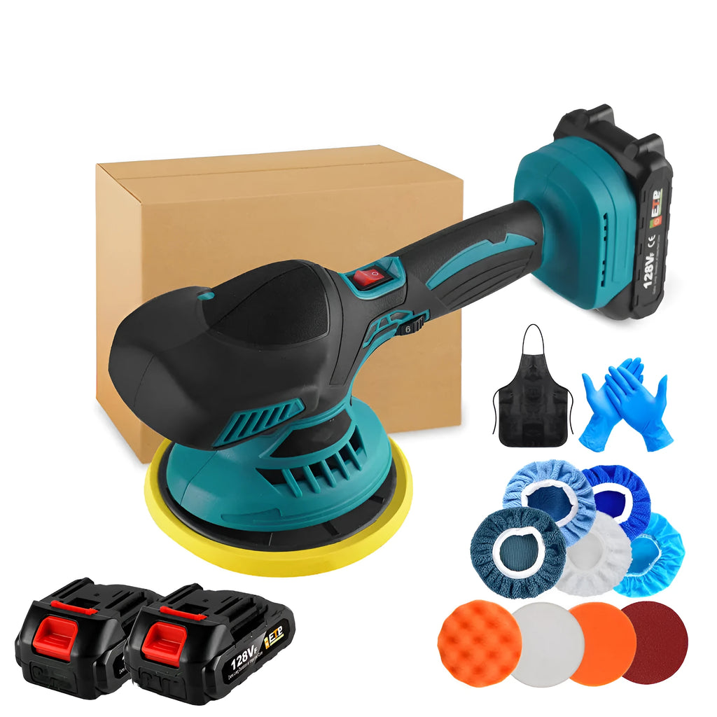 Cordless car polishing machine with 145mm disc and 21v lithium battery