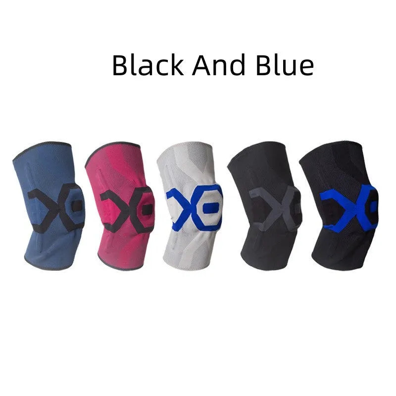 Men's silicone knee pads for running and cycling protection in multiple colour options
