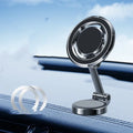 Car mobile phone holder with clip fixation and 360 degree rotating bracket on centre console