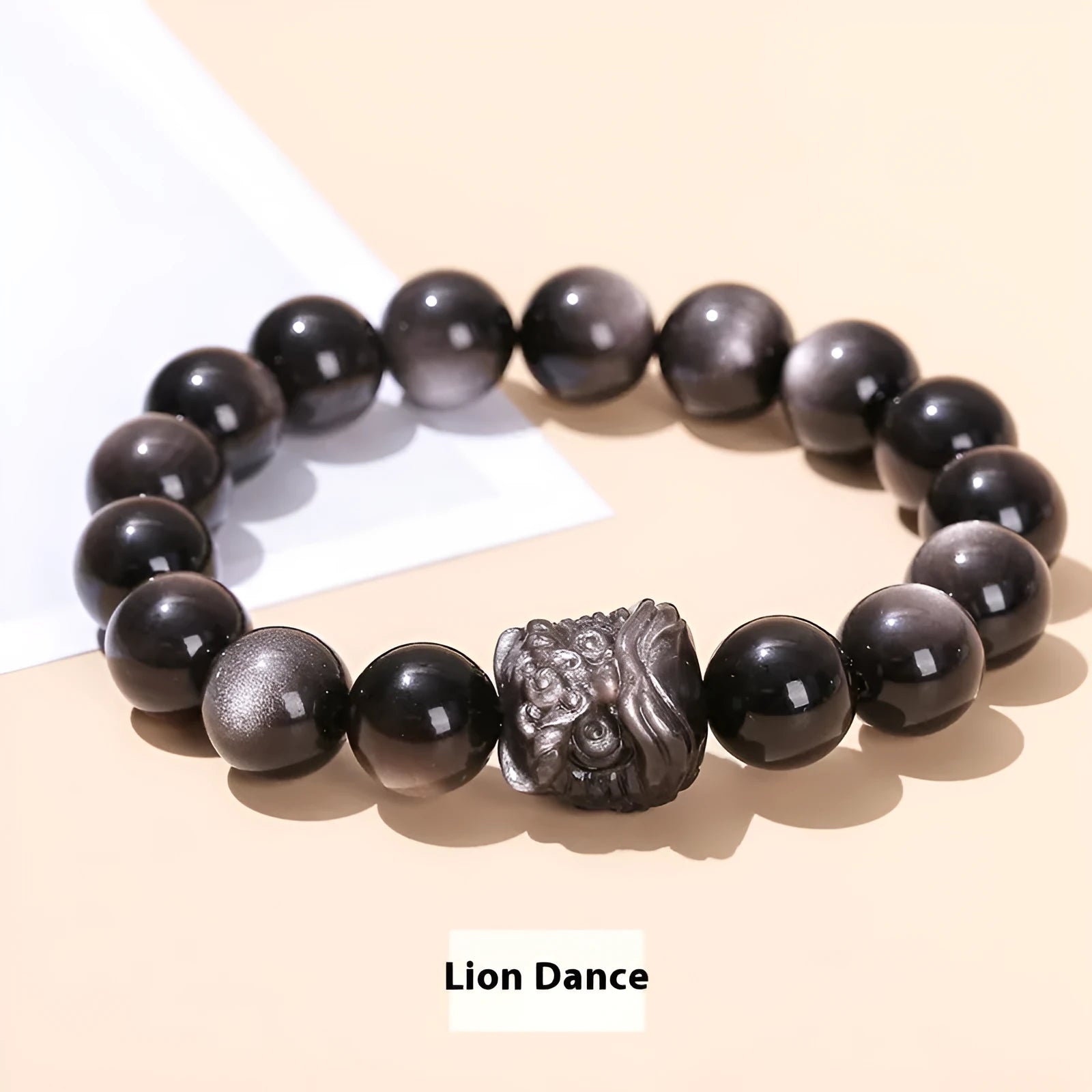 Women's natural crystal and agate bracelet with silverstone star stone detail and dangling tassels.