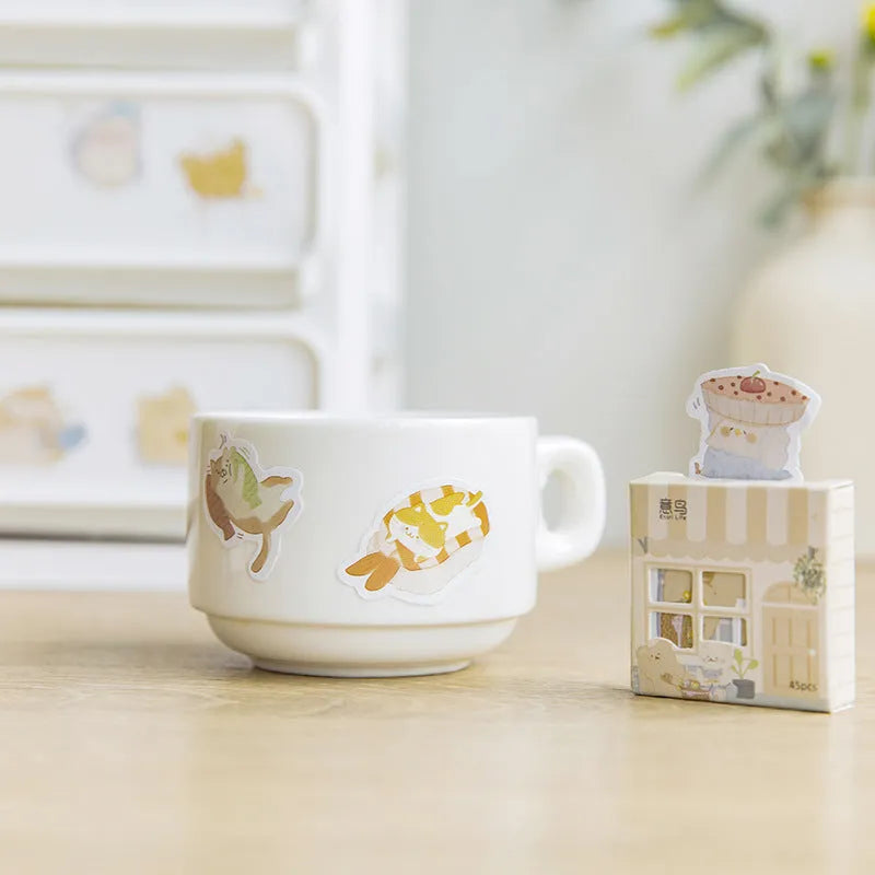 Penguin-themed account stickers with cute naive designs for financial record decoration