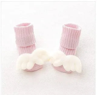 Cotton infant floor socks in multiple patterns with size options XS to M