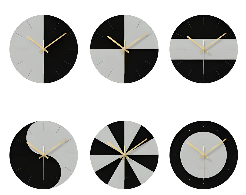 Minimalist transparent tempered glass wall clock with clear numerals, 29.5cm diameter