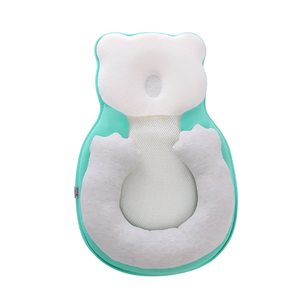 Portable folding baby travel crib with soft cotton sleep cushion in beige colour